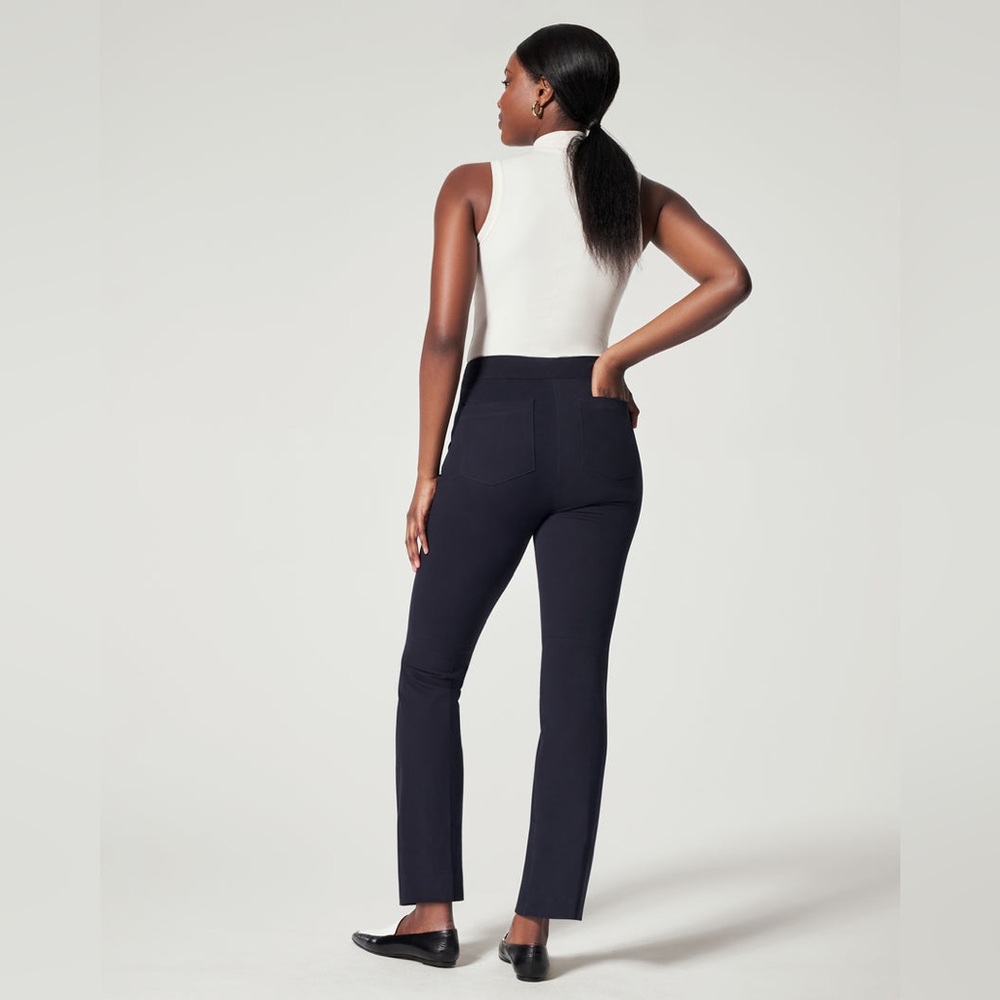 Spanx On the Go Kick Flare Pants Navy SP Medium